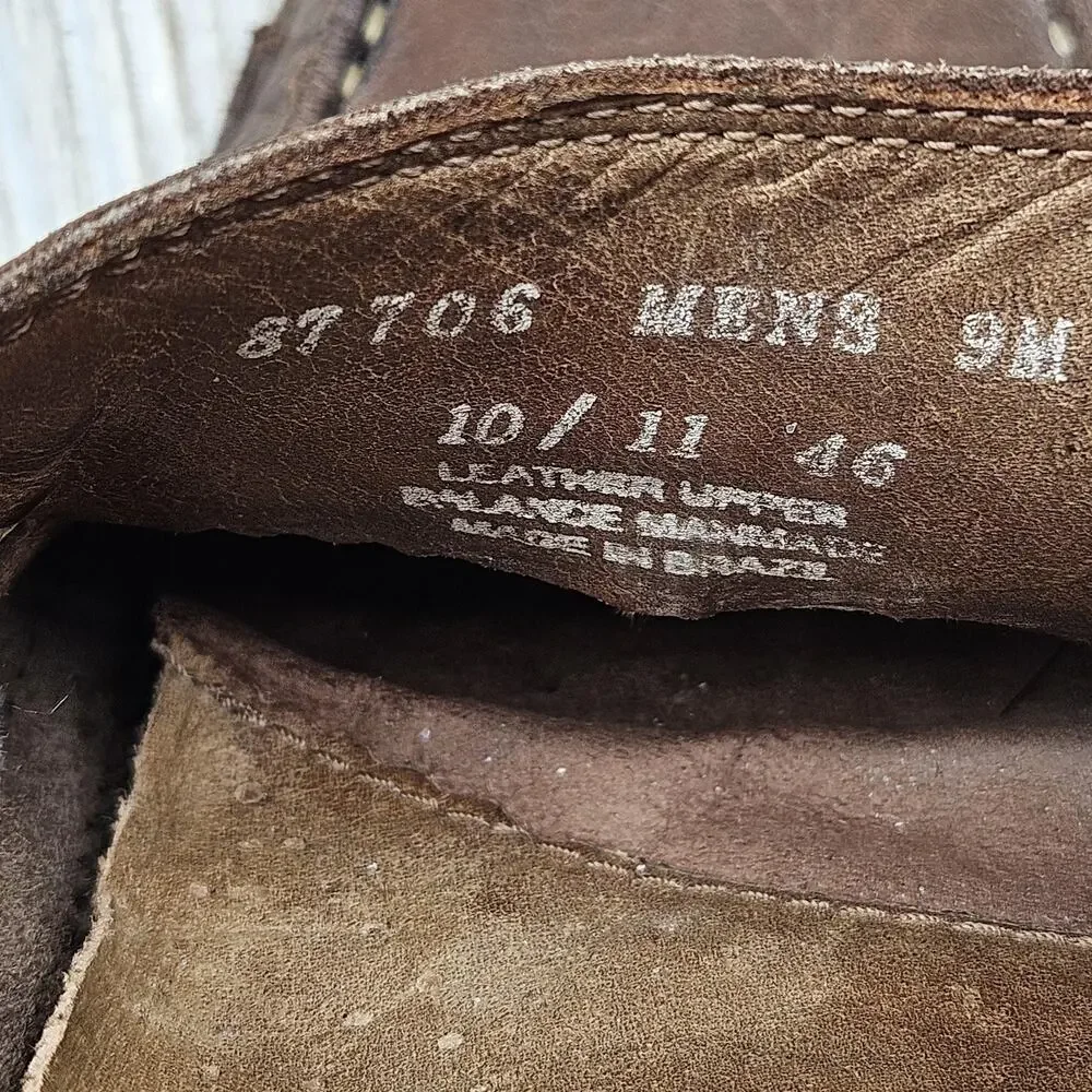 Clarks Shoes Mens Size 9M Brown Leather Slip On Loafers Driving Moccasin Comfort
